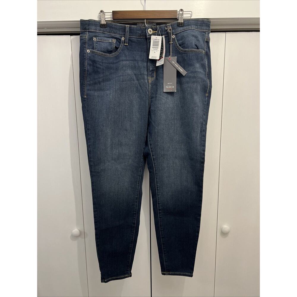 NEW, NWT Torrid Sky High Skinny Jean Premium Stretch Dark Wash 20R, $75 MSRP